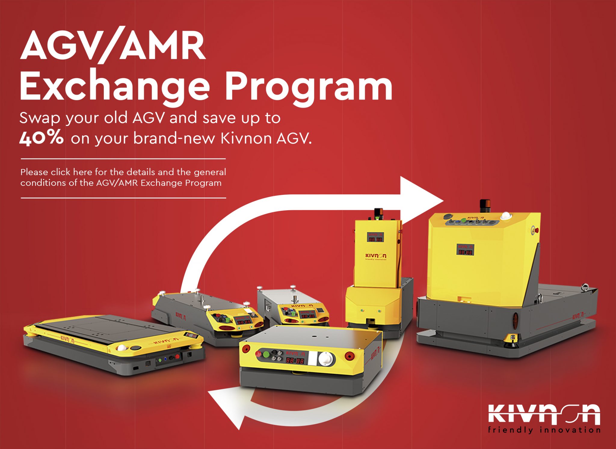 Kivnon AGV/AMR Exchange Scheme Offers Possible 40% Savings