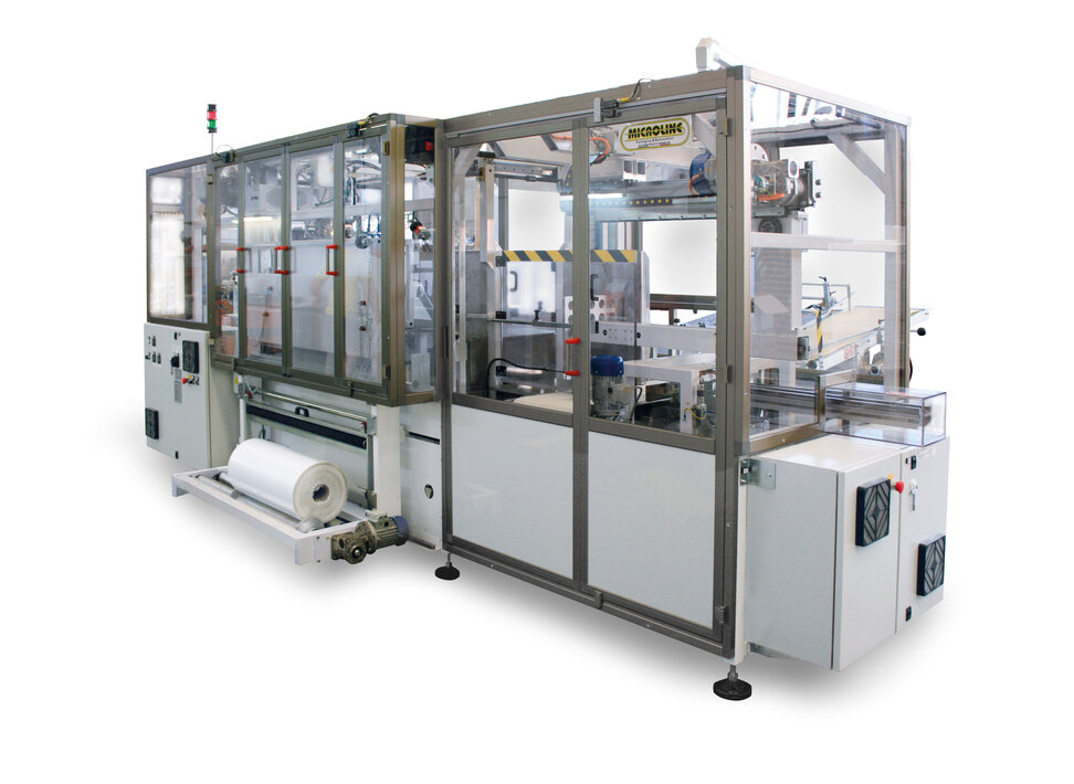 Horizontal packaging machine with emphasis on efficiency